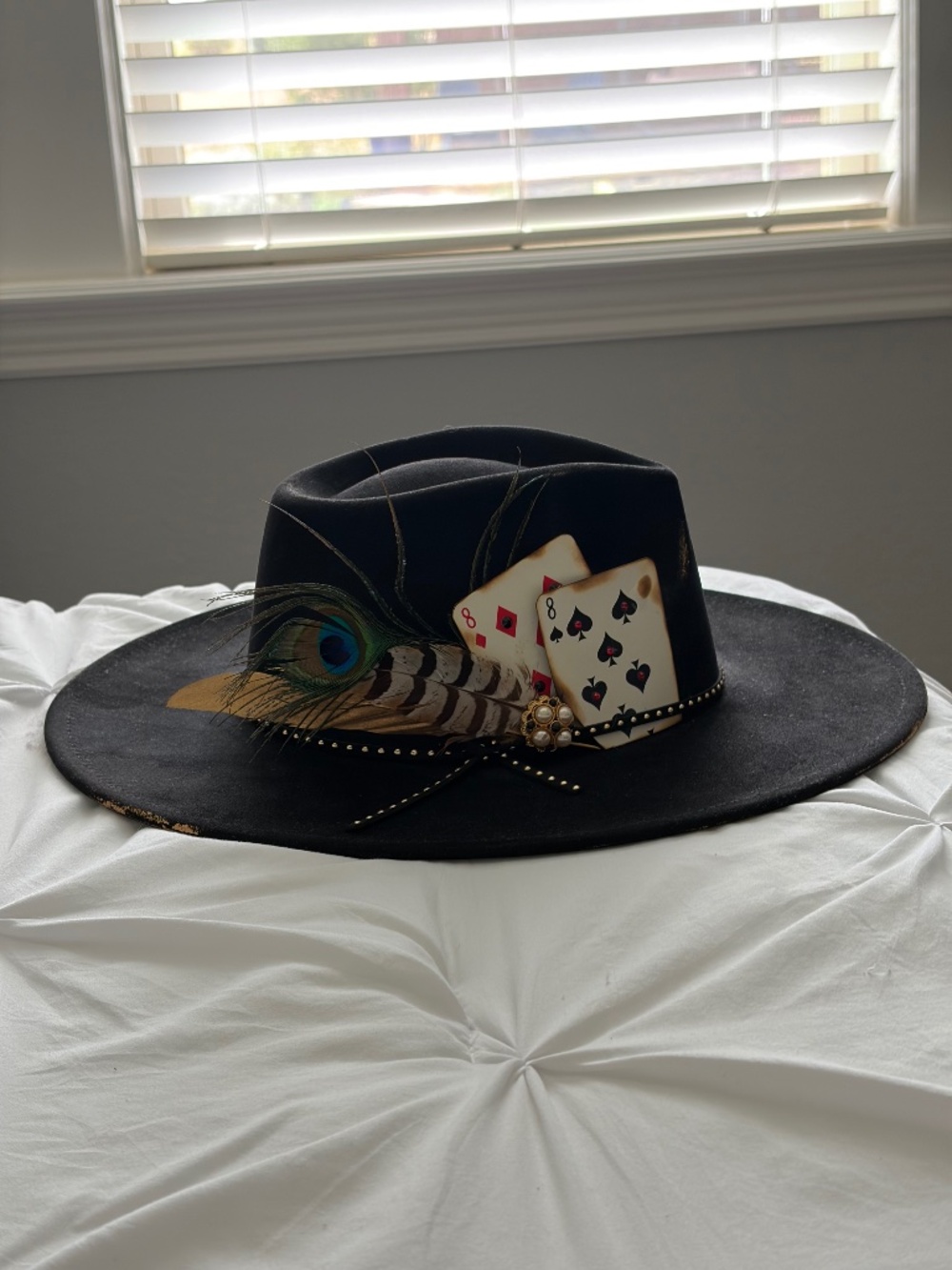 Black felt "Let Them" hat